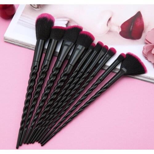 RED Unicorn GUJHUI Powder Foundation Blush Blending Professional Makeup Brushes Set Cosmetic Tools pinceaux de maquillage