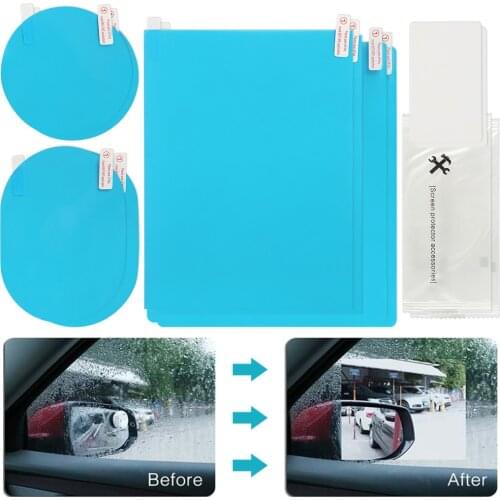 Car Sticker Car Rearview Mirror Waterproof Membrane Car Sticker Anti Fog Mirror Protective Film Anti-glare Rainproof Accessories