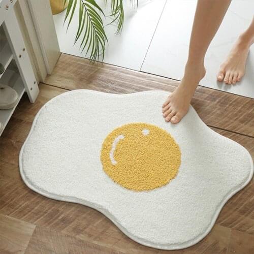 Non Slip Bath Mat Polyester Absorbent Bath Mat Cartoon Floor Mats For Bedroom Toilet Soft Fluffy Bathroom Mats Bathroom Products