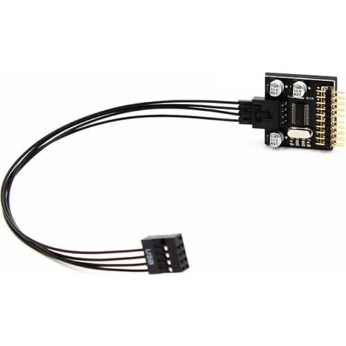 New Esolth Motherboard USB 9PIN expansion circuit board 2 in 1 PCB Expansion Computer Cables Connectors USB3.0 Extension Cord