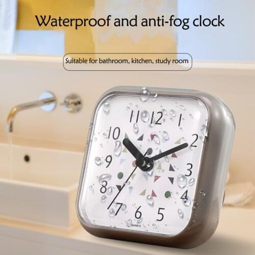 New Digital Bathroom Wall Clocks Simple Electronic Wall Clock Waterproof Shower Watches Temperature Clocks Hanging Timer