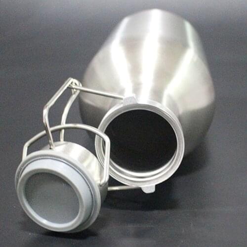 Premium 32OZ Stainless Steel Homebrew Beer Growler 1L Secure Swing Top Lid Craft Beer Bottle Saver Flip Cap