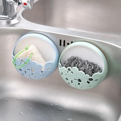 No-nail Sucker Soap Dish Bathroom Soap Holder Household Kitchen Wall-mounted Drain Suction Cup Hollow Soap Box Home Supplies