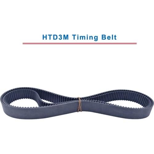 HTD3M Timing Belt with circular teeth 3M-711/720/732/738/741/750/753/762/768 teeth pitch 3mm belt width 10/15 mm