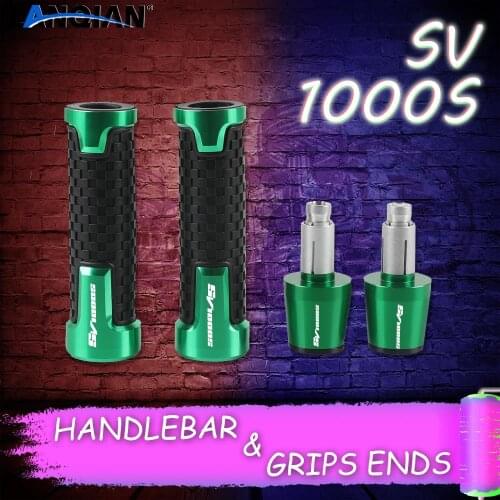 LOGO whit "SV1000S" For SUZIKI SV1000S ALL YEAR Motorcycle CNC Handlebar Grips and Handlebar Grips ends Accessories