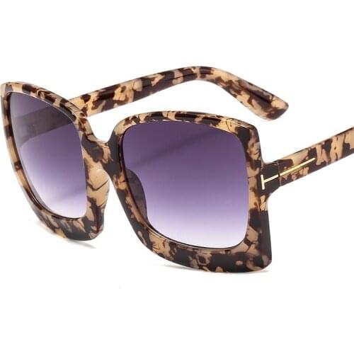 2021 Vintage Oversized Square Women Sunglasses Brand Designer Gradient Eyewear Ladies Sun Glasses Men Oculos UV400 Shades