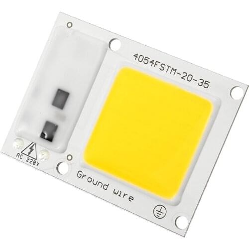 AC190-240V 15W 20W 30W LED Floodlight COB Chip, Integrated Smart IC Driver Rectangle Warm White or White Light Source For DIY