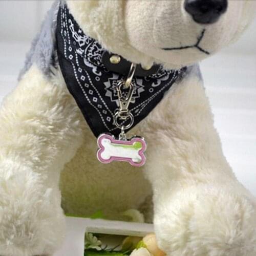 Universal Fashion Bone Shape Blank Phone Name Engraved Dog Cat Collar Pendant for Dog Collar Accessories Durable Pet ID Tag