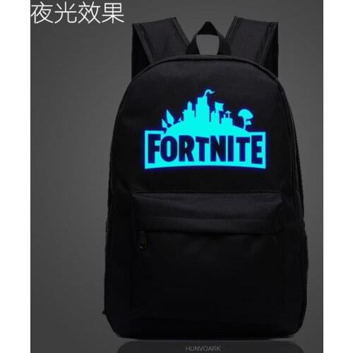 Fortnite Waterproof Woman Men Backpack Luminous Harajuku Black Travel Bag Korean Version Designer School Bag Teenager School Bag