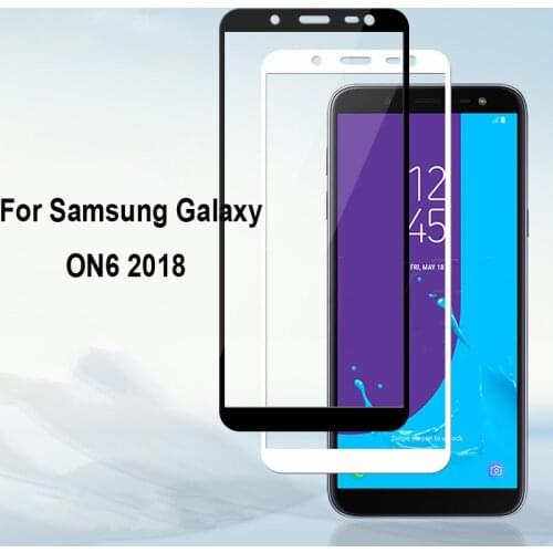 For Samsung Galaxy ON6 2018 High Quality Explosion-proof Tempered Glass Full Cover Screen Protector Film Black Color Glass Film