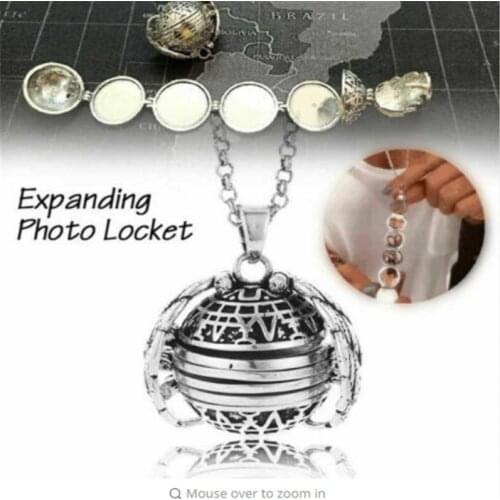WWLB New Magic Photo Pendant Memory Floating Locket Necklace Plated Angel Wings Flash Box Fashion Album Box Necklaces For Women