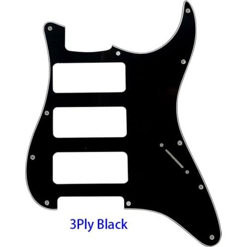 Pleroo Great Quality Guitar parts 3 P90 Stratocaster Guitar PICKGUARD No Control hole For US 11 Screw Holes Strat Humbuckers