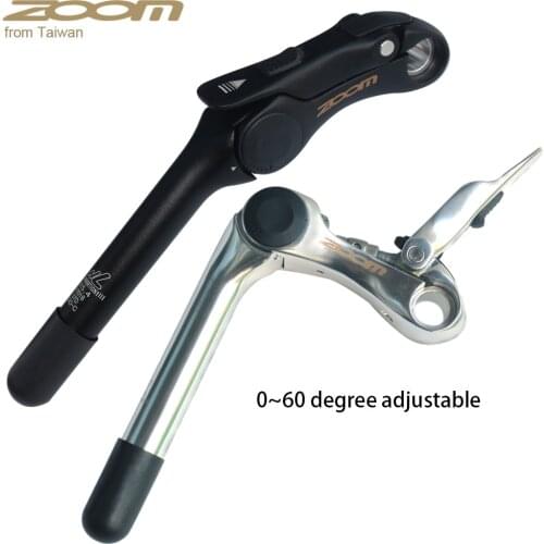 ZOOM Fixed gear MTB Mountain Road Bike Handlebar quill stem 25.4mm fork tube clamp Quick Release adjust BMX Bicycle stem Riser
