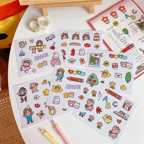 1Pc Waterproof Cute Cartoon Girls Stickers DIY Funny Skateboard Luggage Guitar Laptop Stickers Kid Toy Computer Phone Decoration