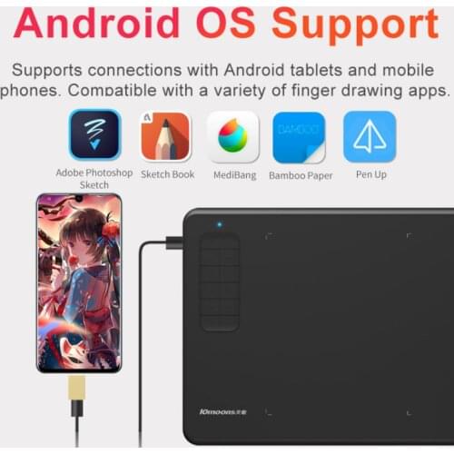 10x6 Inch Graphics Drawing Digital Tablet Signature Pen Tablet With 8192 Levels Battery-Free Pen Support Android Windows MAC