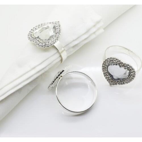 12/pcs luxury model room hotel upscale hotel golden hollow pattern cloth ring napkin ring meal buckle