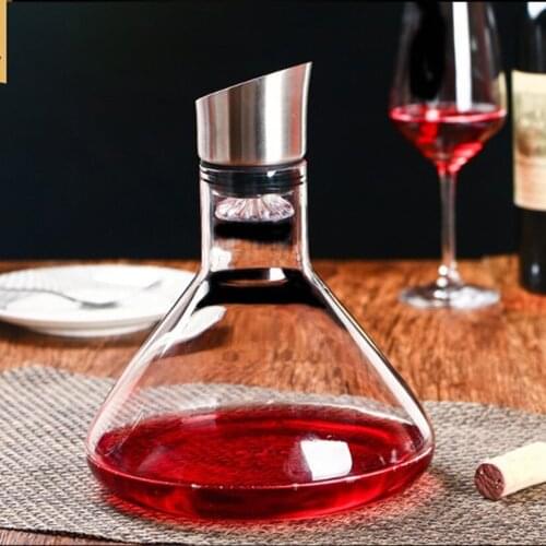 1500mlHOUSEEYOU Handmade Rapid Red Wine Decanter Crystal Glass Champagne Whiskey Container Drinking Bottle Bar Sets Wedding Gift