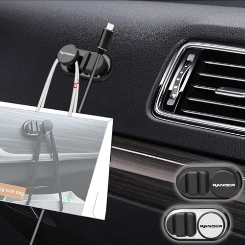 2PCS Car Hooks Organizer Storage Data line shopping bag mask key hook for Ford ranger focus Fiesta fusion mondeo Mustang transit