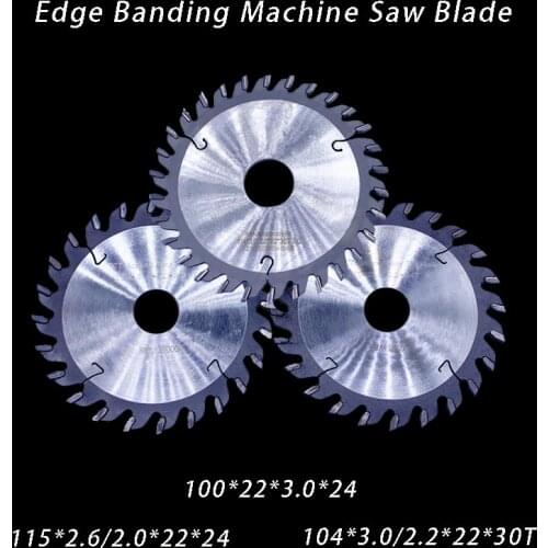 2 PCS Woodworking Saw Blade for KDT NANXING Edge Banding Machine End Trimming 100mm 104mm 115mm