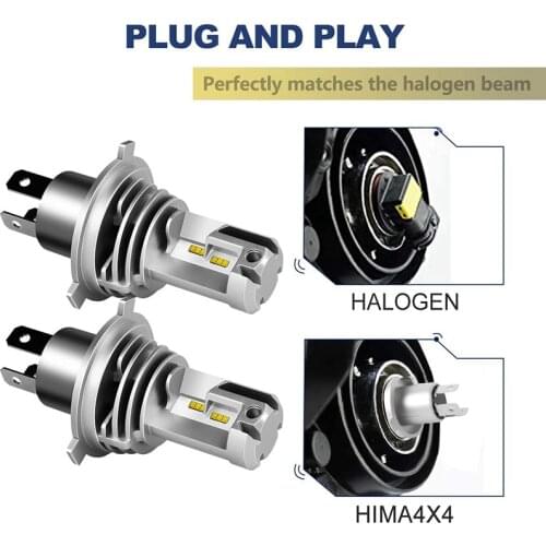 2PCS H4 LED Motorcycle Headlight 6000K High/Low Beam Light Motorcycle LED Headlight Bulb