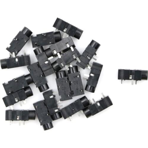 20PCS 3 Pin DIP Headphone Jack Socket PJ-320A 3.5mm Female Audio Connector