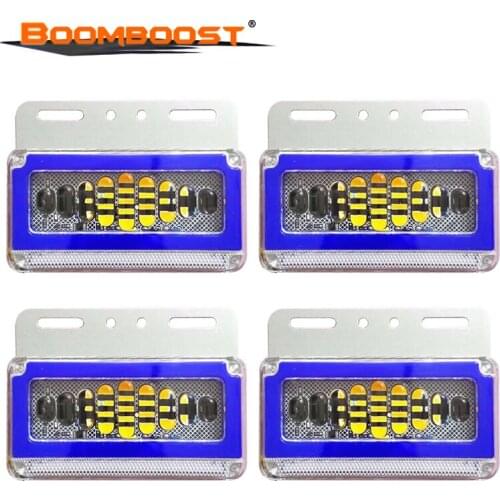 Car Light Turn Signal Driving Warning Light Waterproof LED Lens 6D 24V Rear View Light King Kong Water Side Light 5 Colors 4 PCS