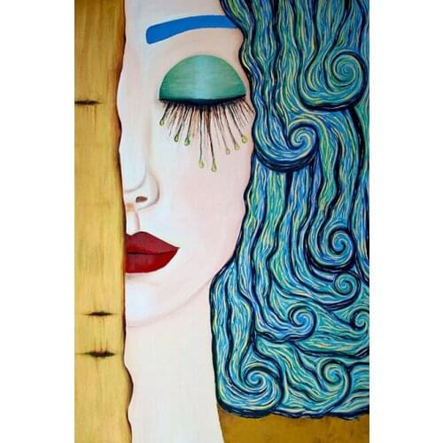 4style Choose Gustav Klimt GOLDEN TEARS Art Film Print Silk Poster for Your Home Wall Decor 24x36inch