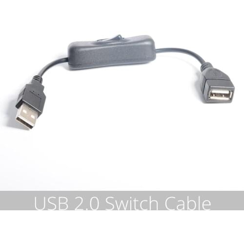 Male to Female USB Cable Adapter with On/Off Switch-Upgraded Support Power and Data, USB Extension Inline Rocker Switch