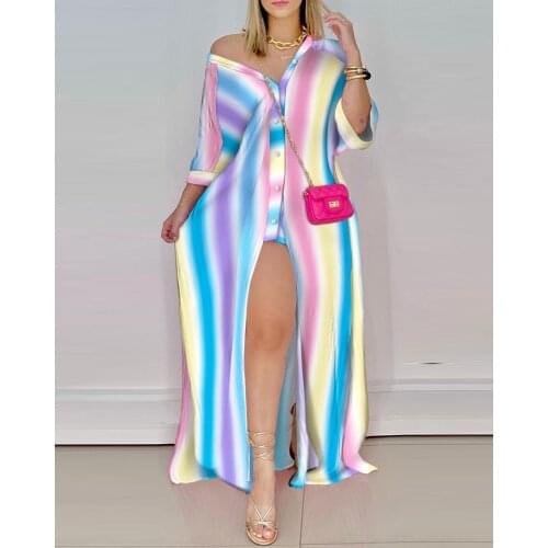 African Dresses for Women 2021 African Print Dashiki Clothes Plus Size Women Dress Batwing Sleeve Ankara Dresses