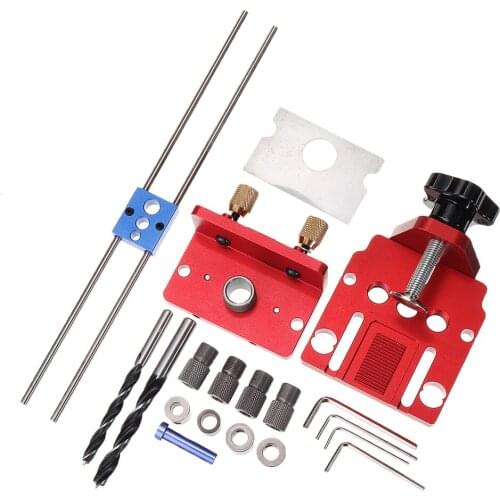 Aluminum Alloy X400 3 In 1 Woodworking Dowelling Jig Drill Guide Kit Locator Pocket Hole Jig for Furniture Fast Connect