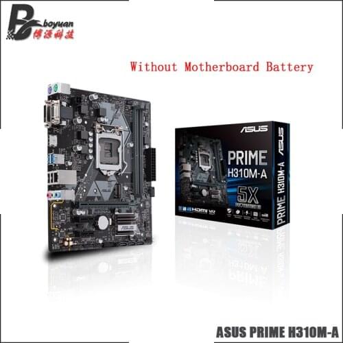 ASUS PRIME H310M A R2.0 mATX Intel H310 M.2 DDR4 2666MHz USB 3.1 Ge New 32G Double Channel Support 8 9 gen 1151 CPU Motherboard