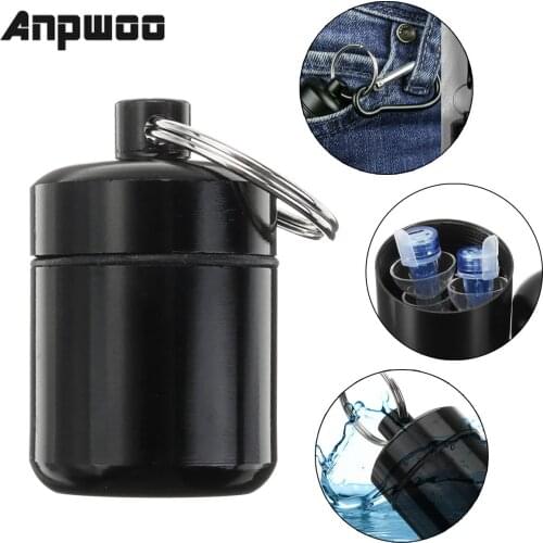 Aluminium Alloy Black Carrying Bottle Case For Silicone Musician Filter Earplugs Noise Canceling Protection Earbud Pill Box