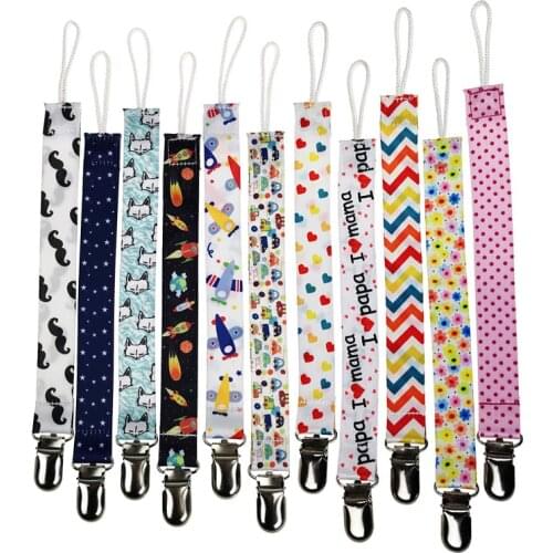 Baby Teether Pacifier Clip Chain Polyester Clip Pacifier Holder Braided Clip Nipple Holder Soother Chain For Infant Baby Feeding