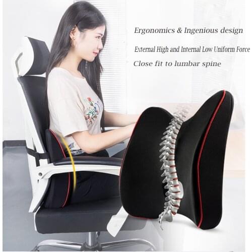 Breathable Hole massage Lumbar Cushion For Car Office Seat Support Rest Back Pillow Chair Waist