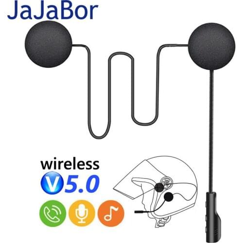 JaJaBor Motorcycle Helmet Headset Wireless Headphone Stereo Player Voice Assistance Handsfree Bluetooth-compatible Moto Earphone