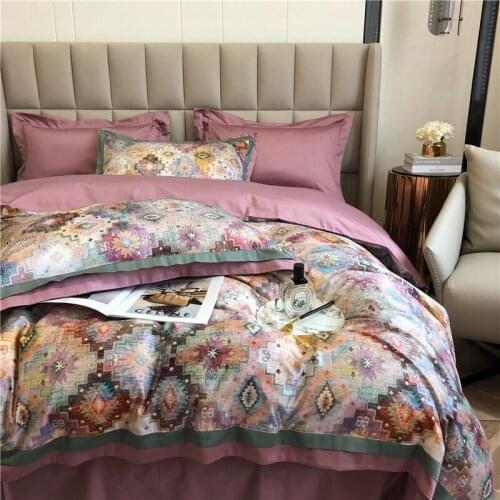 European Rural Style Long Staple Cotton Bedding Set Healthy High Quality Beautiful Duvet Cover Sheet Pillowcase Queen King 4 PCS