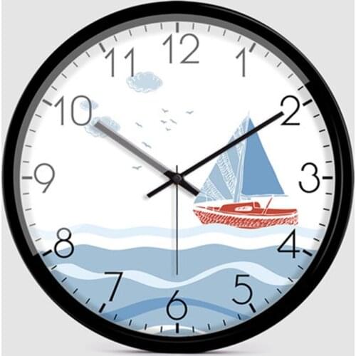 Cartoon Wall Clock Kids Silent Vintage Watch Home Decor Creative Large Art Wall Clock Modern Design Digital Kitchen Vinyl 40B010