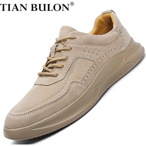 Suede Leather Men Casual Shoes Fashion Trend Sneakers Men Breathable Sport Shoes High Quality Moccasins Designer Tenis Masculino