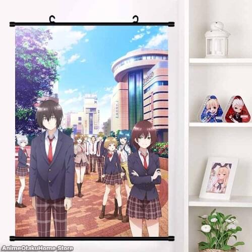 NEW Anime Jaku-kyara Tomozaki-kun nanash Aoi Hinami Minami Nanami Cosplay Poster Wall Scroll Painting Mural Home Decor Art