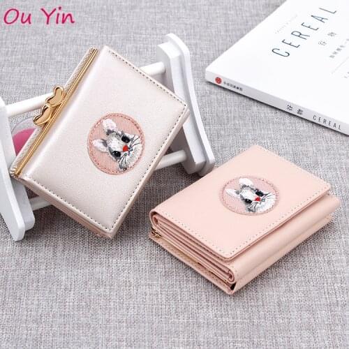 New Creative Multifunctional Wallet Fresh Mouse Cloth Stickers Coin Purse Simple Multi-card Short Ladies Wallet