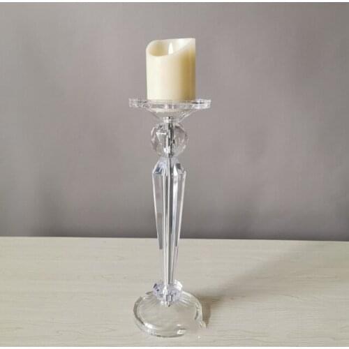 Wholesale Wedding Decoration Centerpieces Pillars acrylic Cylinder Crystal Candle Holders Use Home Decoration