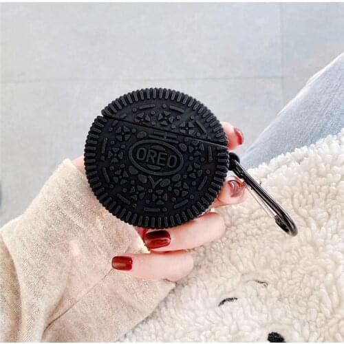 Oreo Chocolate milk Cookies 3D earphone cases for apple airpods 1/2 Pro cute silicone headset Charging protection cover shell