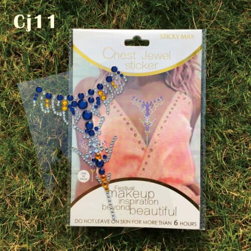 1pc Festival Style Necklace like Sticker of Festivalmua to get Summer Sparkle in Lollapalooza,Summer sonic on Body Paint
