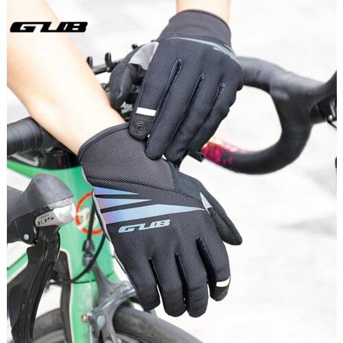 GUB Microfiber Autumn And Winter Sport Riding Essential Whole Finger Shock Absorbing Warm Gloves Cold And Dirt Resistance