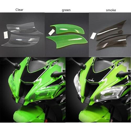For Kawasaki ZX10R 2016-2018 2017 ZX-10R 16-18 Motorcycle ABS Front Headlight Head Light Headlamp Protection Len Cover Guard