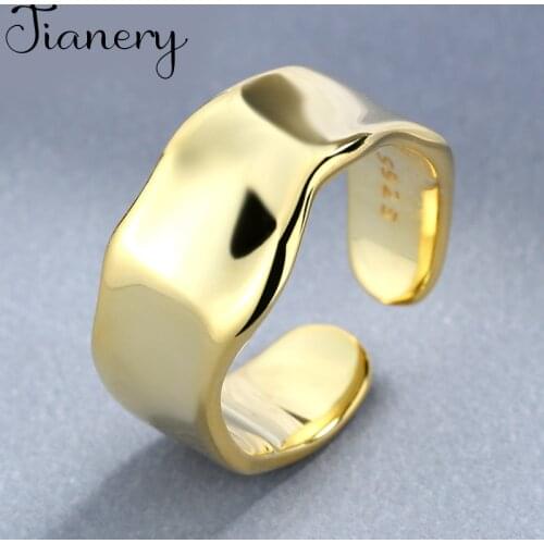 Luxury Brand Smooth Chains Rings For Women Wedding Statement Jewelry Valentines Gifts Lover Finger Ring 2021