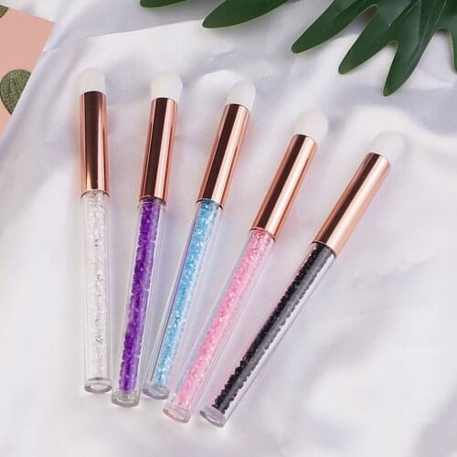 10 Pcs Lash Cleansing Brushes,Lash Shampoo Brushes,Blackhead Remover Brushes,Facial Deep Cleaning Brushes with Glitter Pole