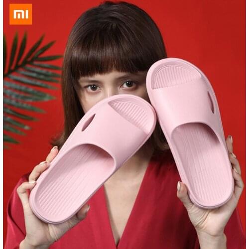 Xiaomi Family Couple Indoor Slippers Soft Comfortable Woman Man Slides Non-Slip Quick Dry Thick-Soled Eva Integrated Shoes