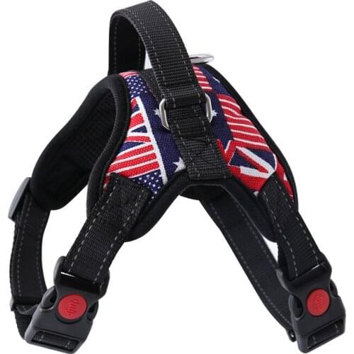 Dog Soft Adjustable Harness Pet Dog Walk Out Harness Vest Collar Hand Strap for Small Medium Large Dogs