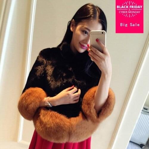 S-3XL plus size winter fashion imitation fox fur coat Middle East luxury womens faux fur jacket warm coat wj1368 half sleeve